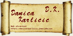 Danica Karličić vizit kartica